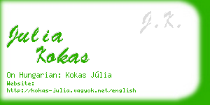 julia kokas business card